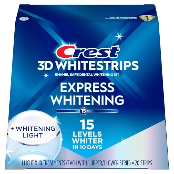 Crest 3D Whitestrips Professional Express White + Whitening Light Dental Whitening Kit