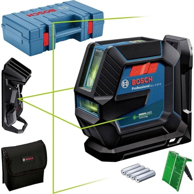 Bosch Professional GLL 2-15 G – Beste Profi-Wahl mit grünem Laser